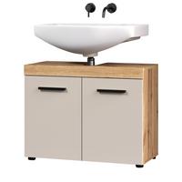 WASCHBECKENUNTERSCHRANK Kaschmir, Evoke Eiche 72 cm, Badezimmer Unterschrank 2-türig - Kaschmir/Eichefarben, Holzwerkstoff/Kunststoff (72/56/34cm) - Top.Furn