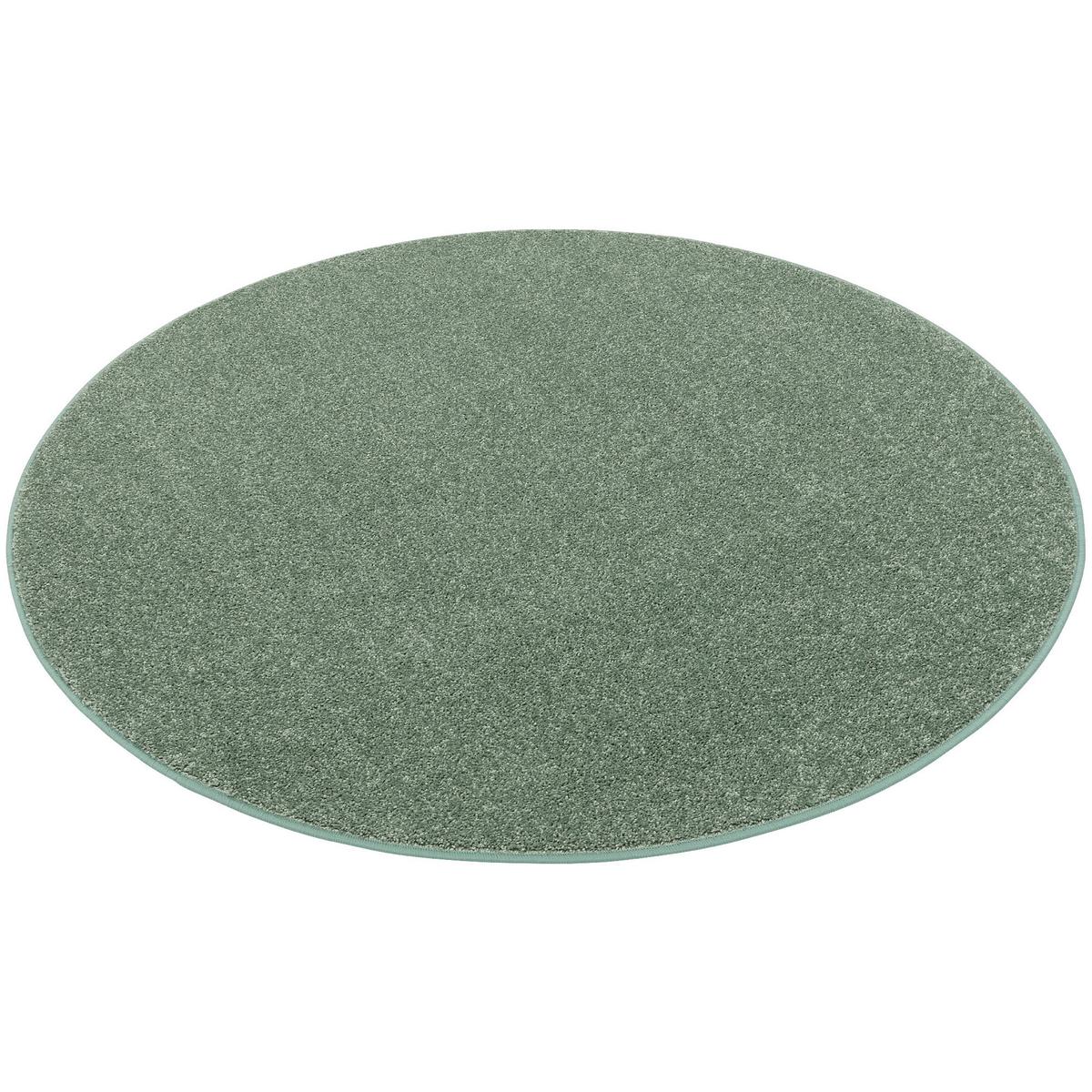 HOCHFLOR VELOURS TEPPICH MONA RUND - Mintgrün, Textil (160/160cm) - Snapstyle