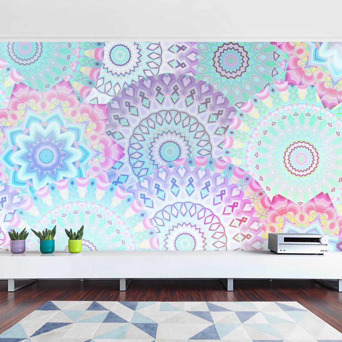 FOTOTAPETE Sommerträume Mandalas 288/190 cm - Multicolor, Papier (288/190cm) - Bilderwelten