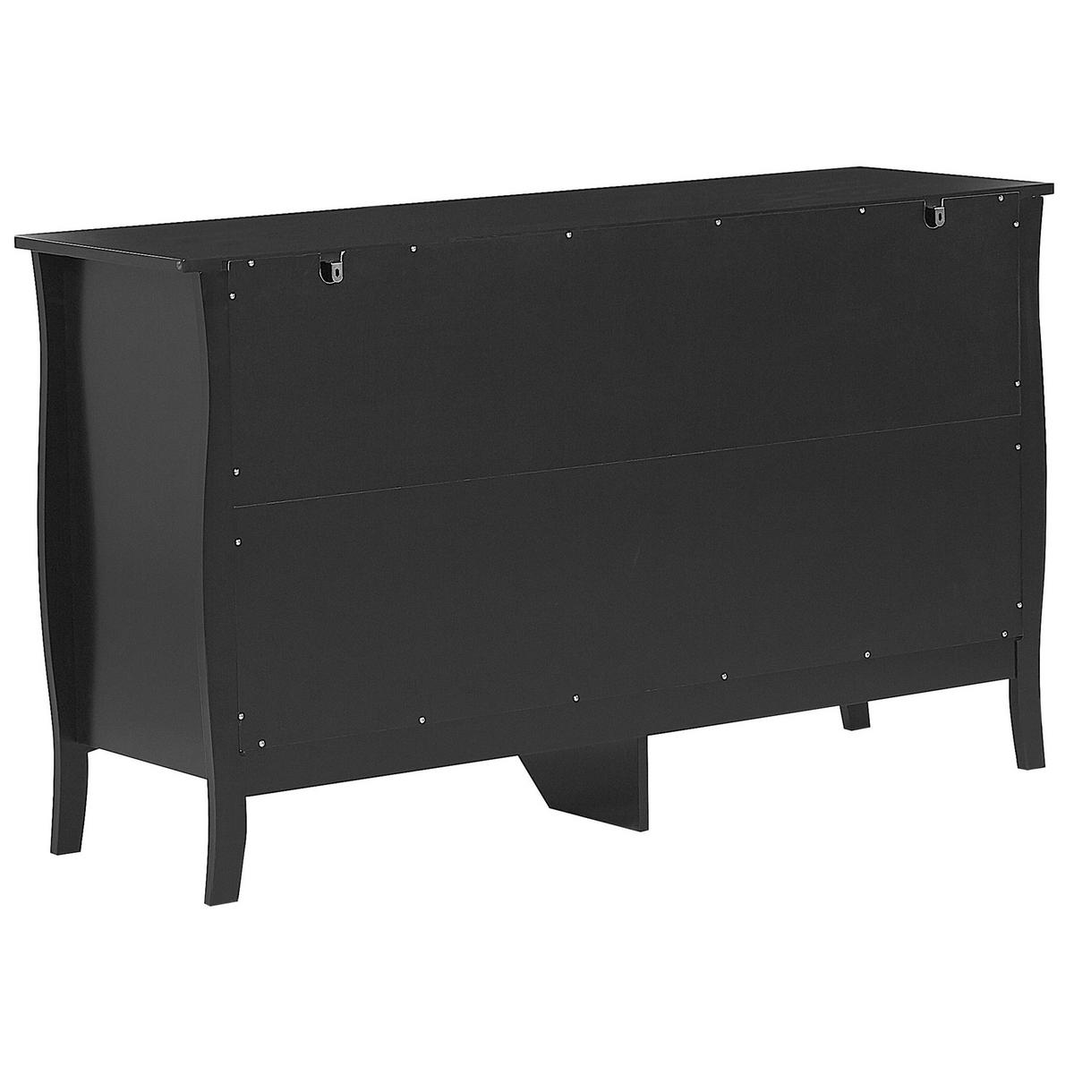 KOMMODE 6 Schubladen Metallgriffe schwarz Winchester - Schwarz, Holzwerkstoff (130/75/40cm) - Beliani