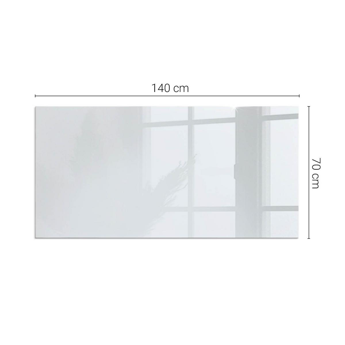 GLASPLATTE für Kamin 140x70 cm - Grau, Glas (140/70/0.4cm) - TULUP