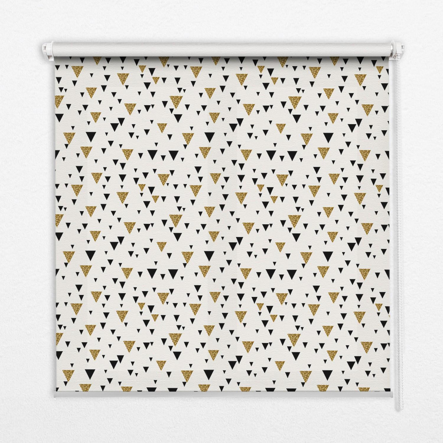INNENROLLO - Fensterrollo - Rollo - 100x100 cm - Dreiecke - Schwarz, Kunststoff (100/100/0.5cm) - TULUP
