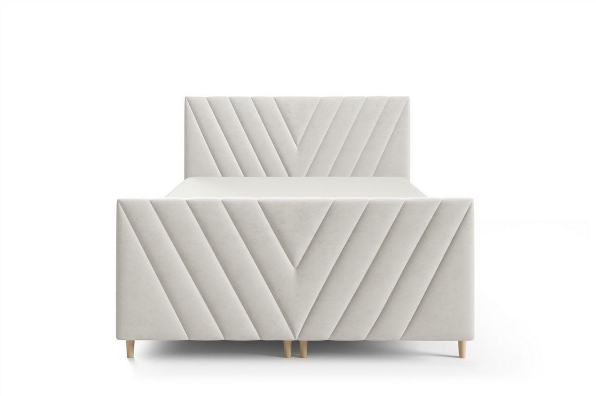 BOXBETT Carlito Premium - Weiß, Holzwerkstoff/Textil (120/200cm) - Fun Möbel