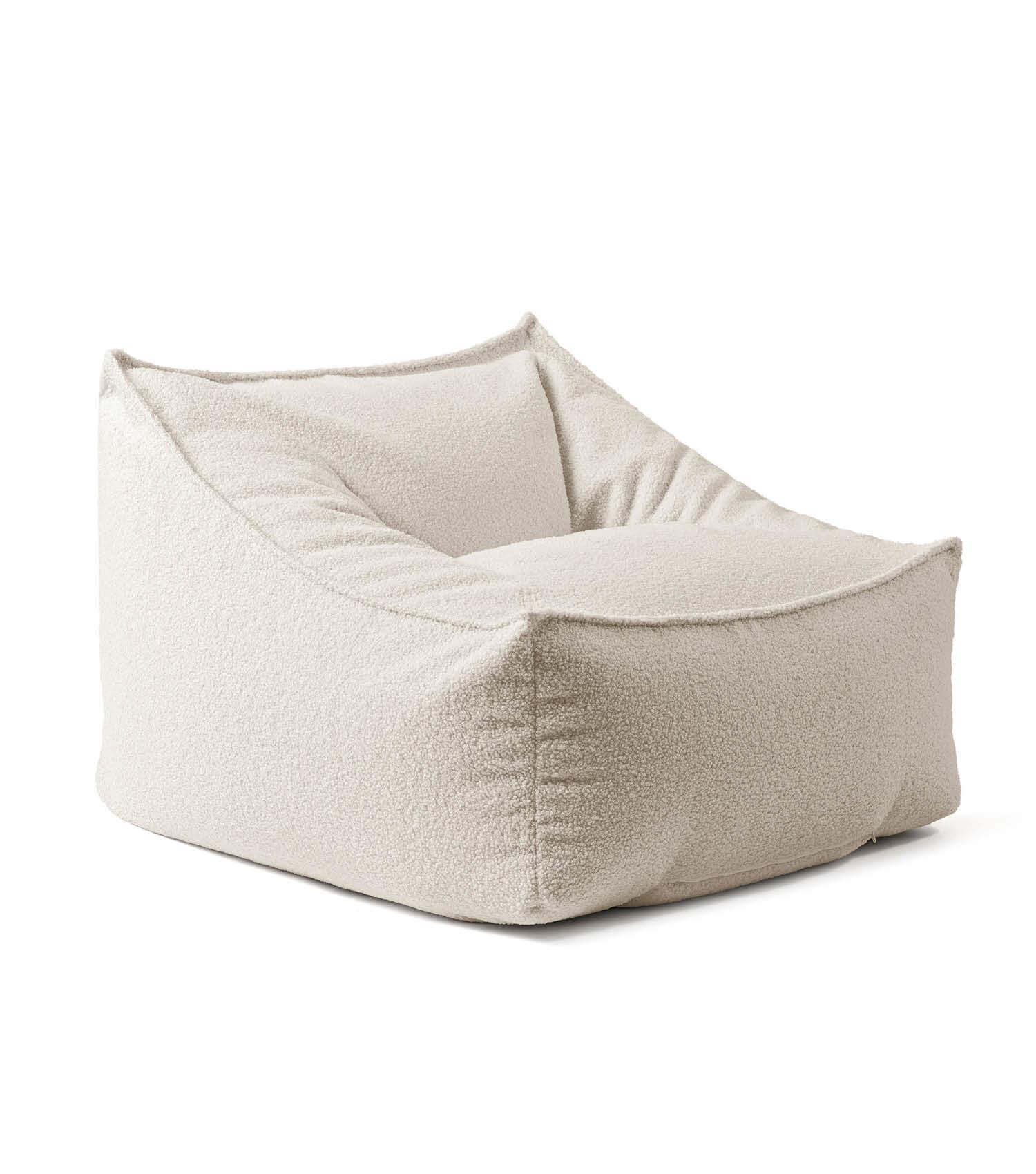 SITZSACK Bouclé Snug - Beige, Textil (95/75/60cm) - Mokebo