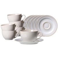 KAFFEETASSEN MIT UNTERTASSEN Laredo beige 220 ml 6er Set - Beige, Keramik (15.5/8/15.5cm) - Ritzenhoff Breker