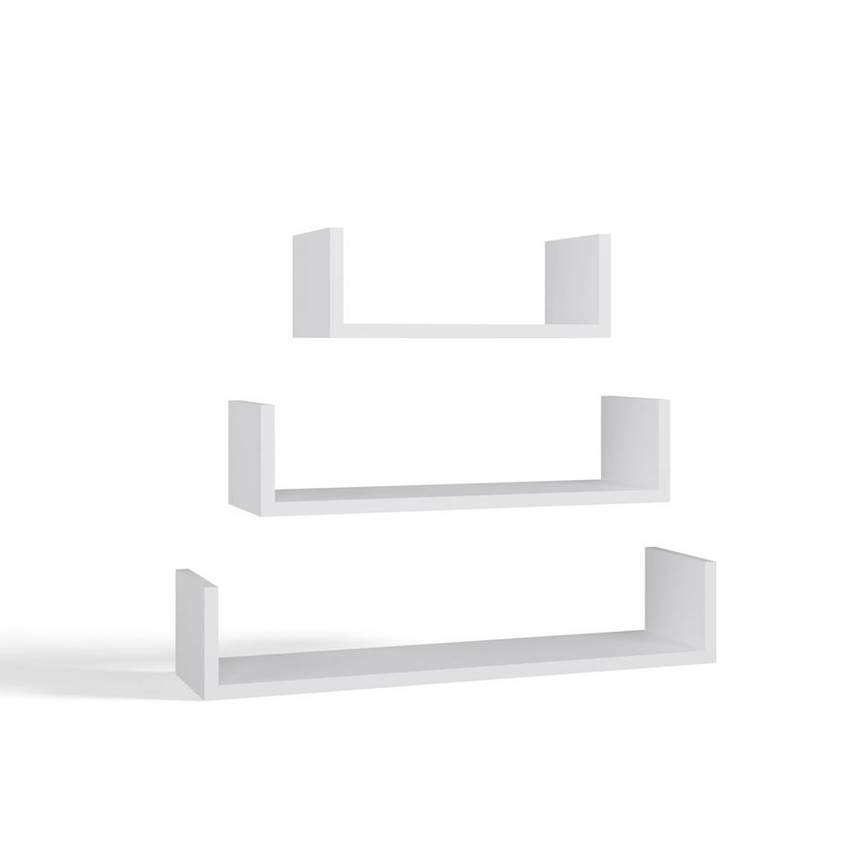 WANDREGAL Weiß 80/14/20 - Weiß, Holzwerkstoff (80/14/20cm) - RAUMHIRSCH FURNITURE