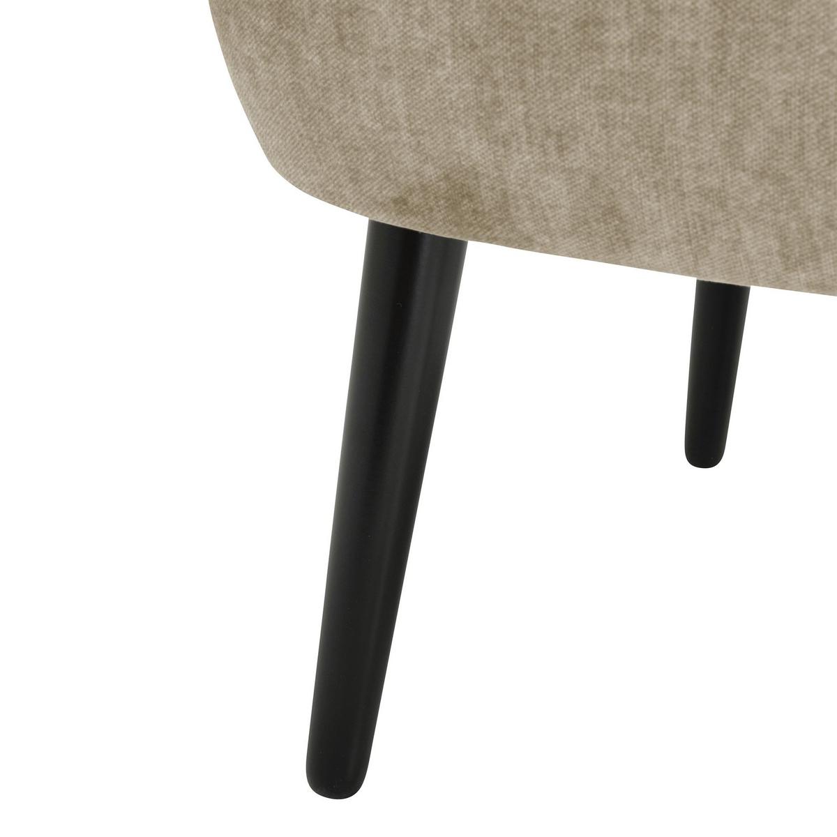 POLSTERSESSEL Kassi Samtvelours beige - Beige, Kunststoff (68/80/69cm) - 58aufmkessel