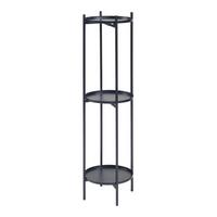 PFLANZENREGAL Tuusula - Schwarz, Metall (25/25/94cm) - [en.casa]