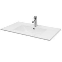 WASCHBECKEN - Weiß, Keramik (46.5/17.5/81cm) - ECD-Germany