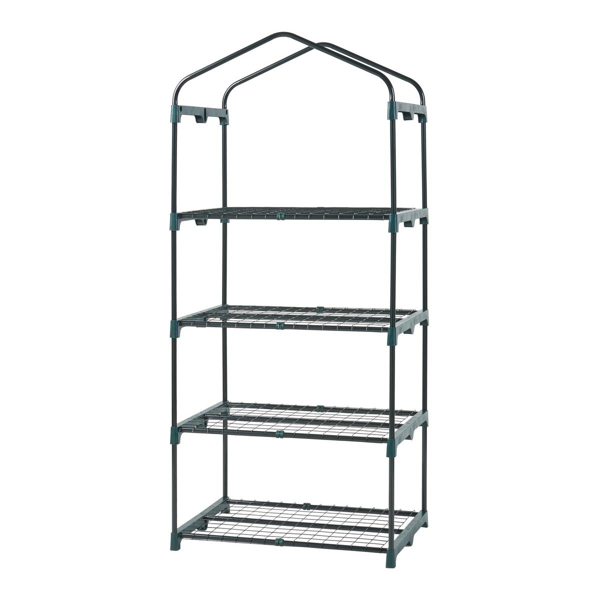 GEWÄCHSHAUS Chaam - Weiß, Metall (69/158/49cm) - [en.casa]