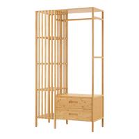 GARDEROBENSTÄNDER Varanger - Naturfarben, Naturmaterialien (100/185/45cm) - [en.casa]