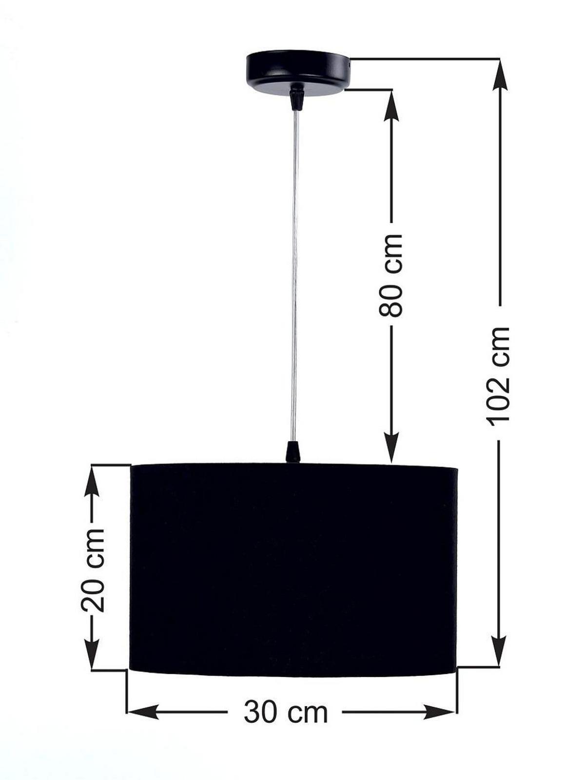 HÄNGELEUCHTE Blau 30/20 cm - Blau/Schwarz, Kunststoff (30/0.45/20cm) - ONZENO