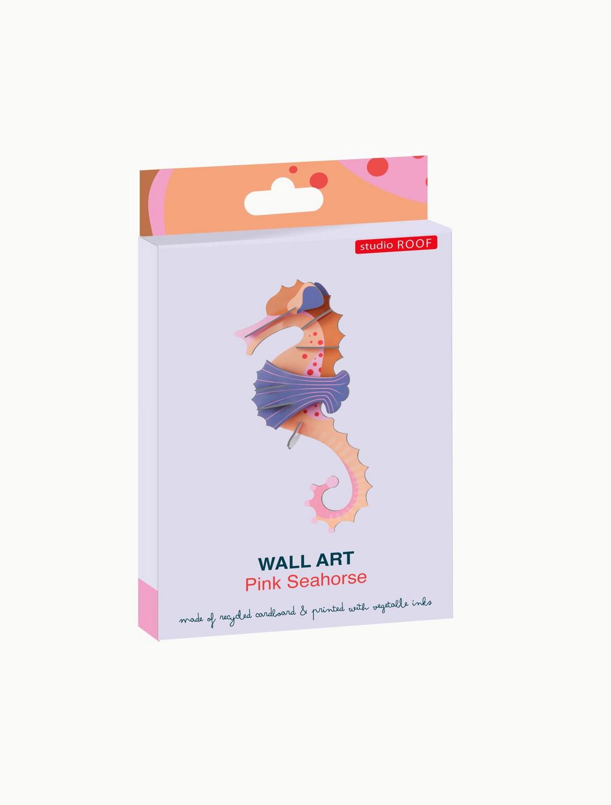 WANDDEKO Seepferdchen 3.5/18.5 cm - Multicolor, Wellpappe (3.5/18.5/8cm) - Studio Roof