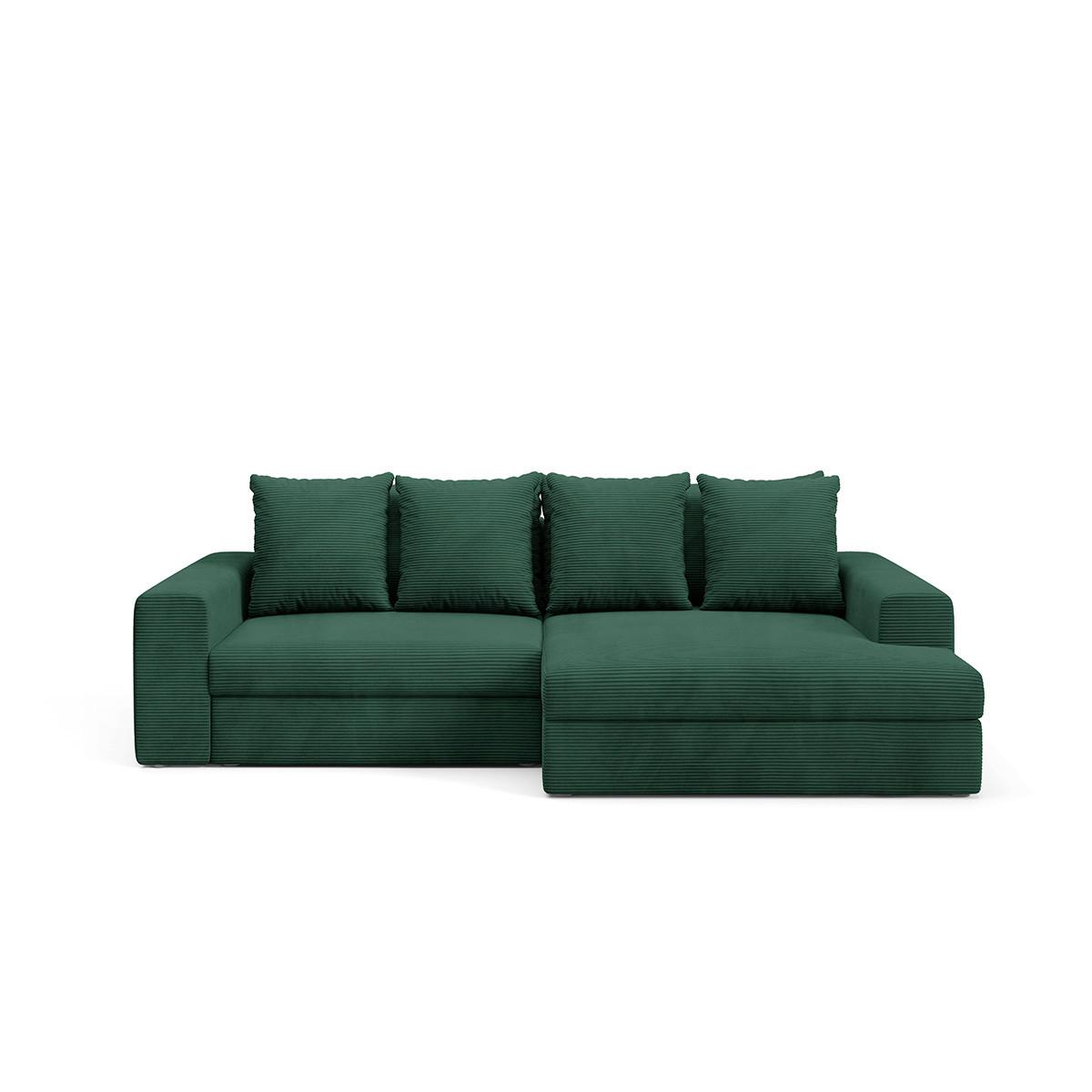 ECKSOFA Paola 3 Sitzplätze Tannengrün - Grün, Holz (272/167cm) - Petits-meubles