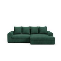 ECKSOFA Paola 3 Sitzplätze Tannengrün - Grün, Holz (272/167cm) - Petits-meubles