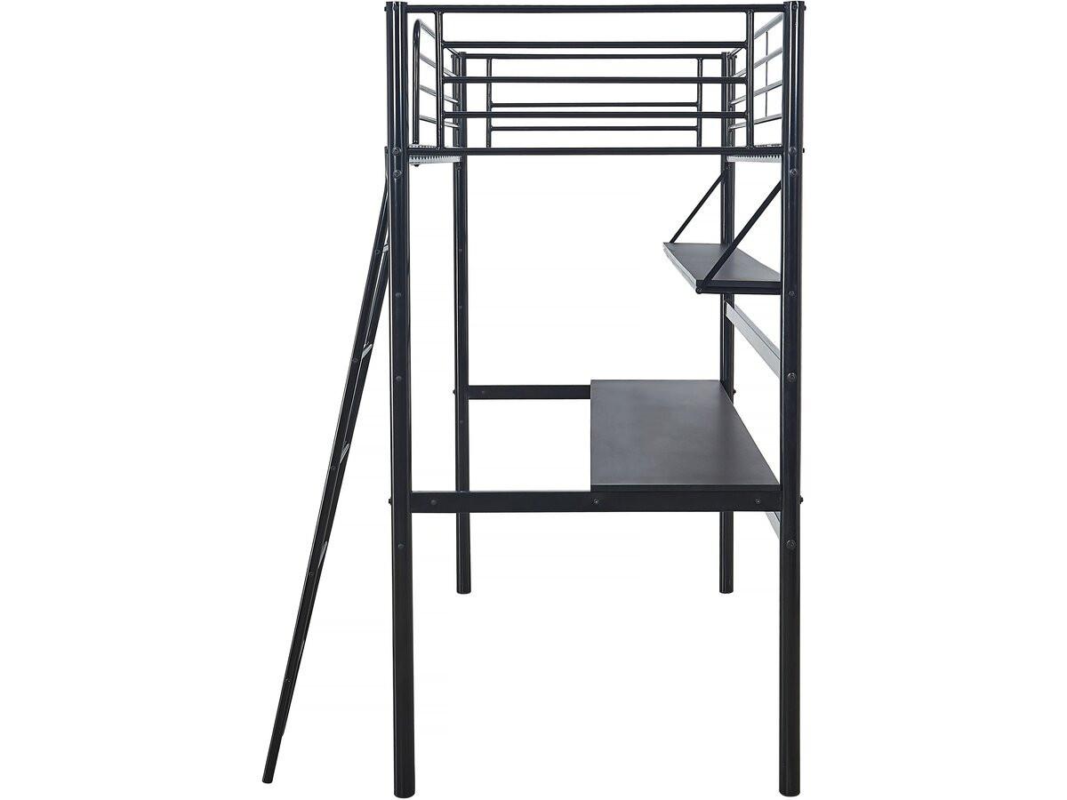 ETAGENBETT alona Schwarz - Schwarz, Metall (190/90cm) - Habitat Garten
