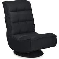 BODENSTUHL Bodensessel Schwarz - Schwarz, Textil (75/83/58cm) - COSTWAY