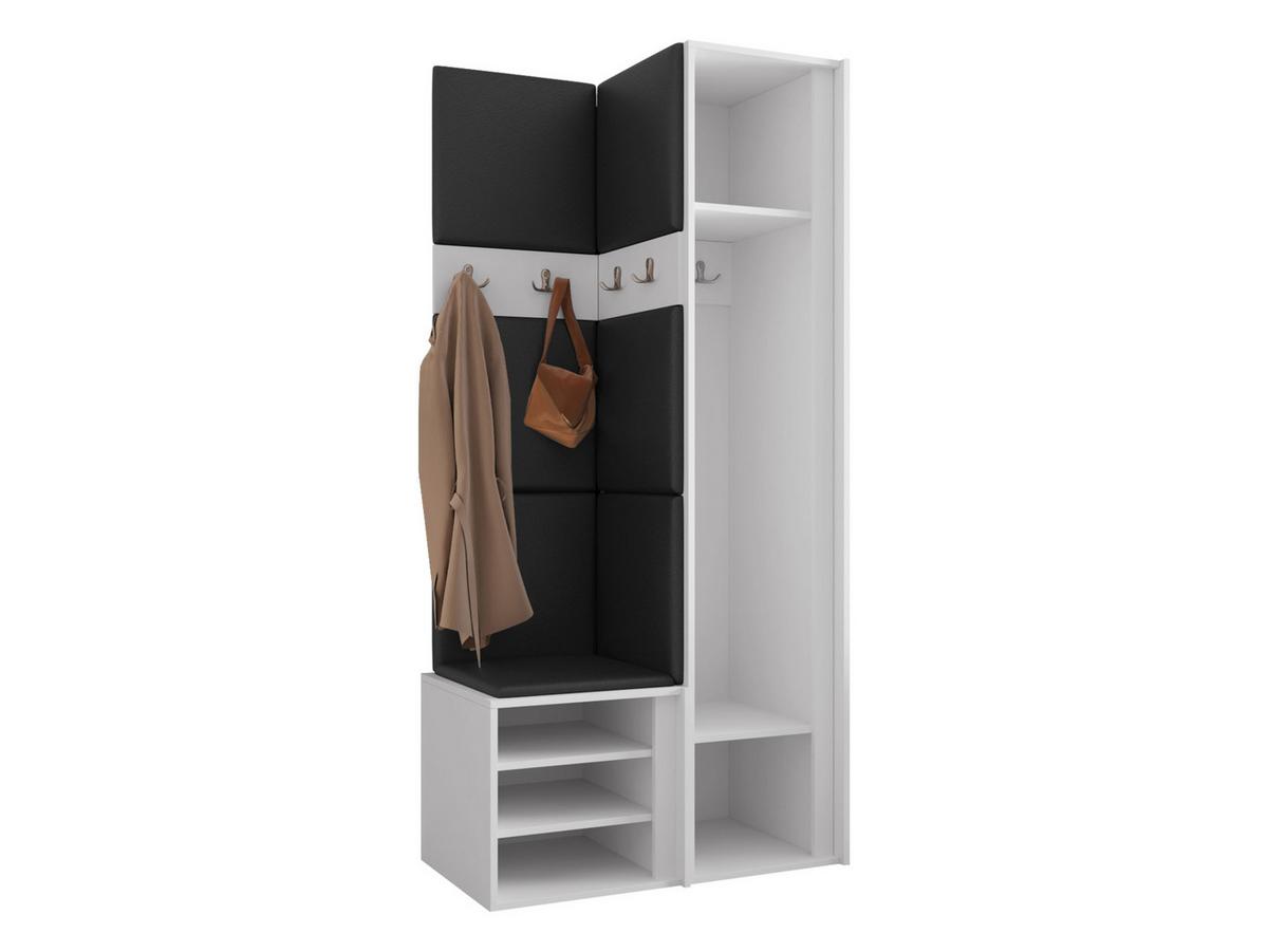GARDEROBEN-SET Orion XXV - Weiß/Braun, Holzwerkstoff/Kunststoff (82/186/46cm) - MIRJAN24