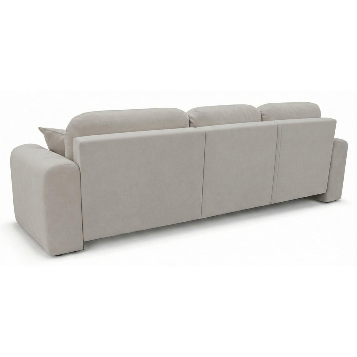 ECKSOFA Olido Graubeige-Samt - Taupe/Schwarz, Kunststoff/Textil (245/150cm) - Selsey