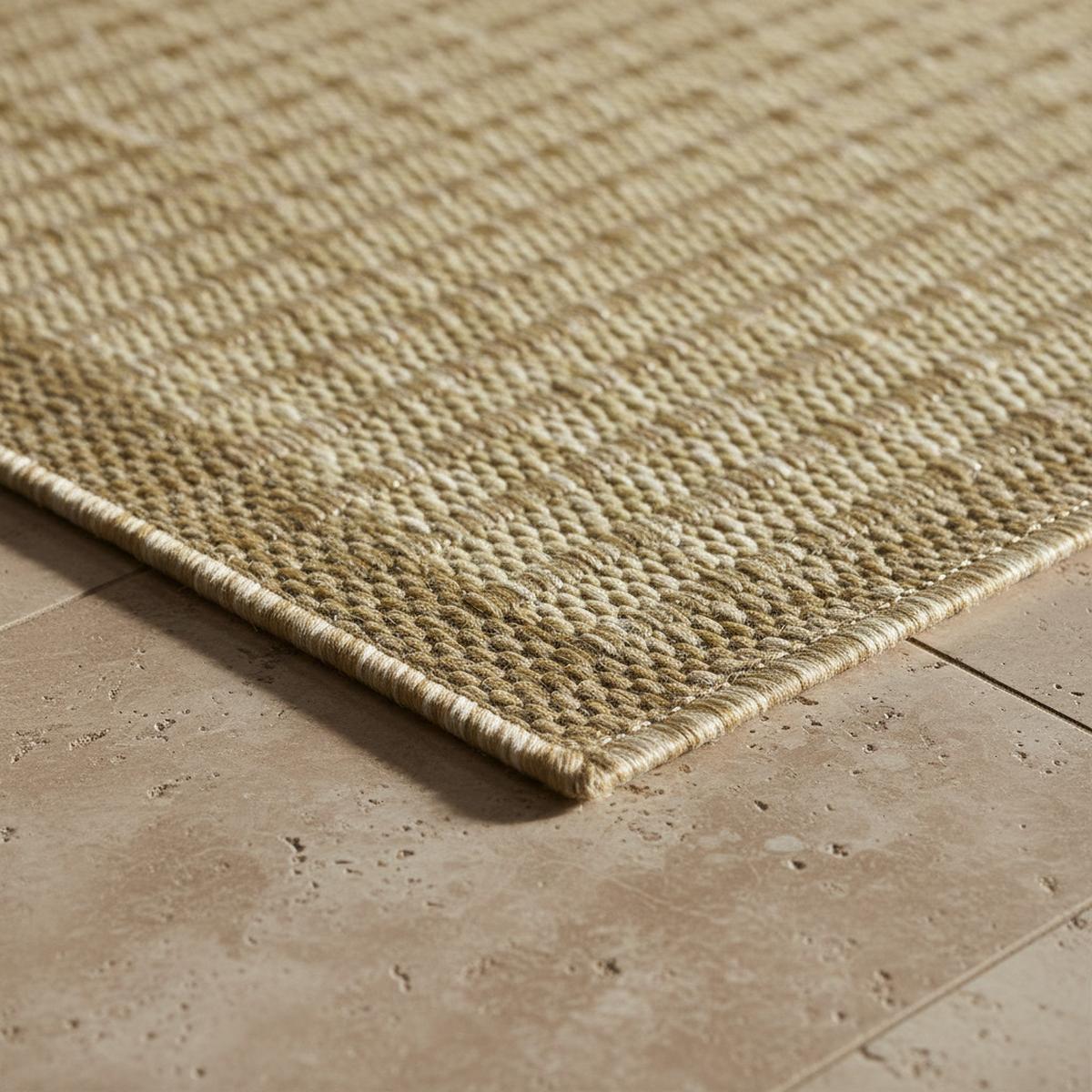 TEPPICH Outdoor DAFNE in Beige, einfarbig, 140 x 200 cm - Beige, Textil (200/140cm) - KADIMA DESIGN