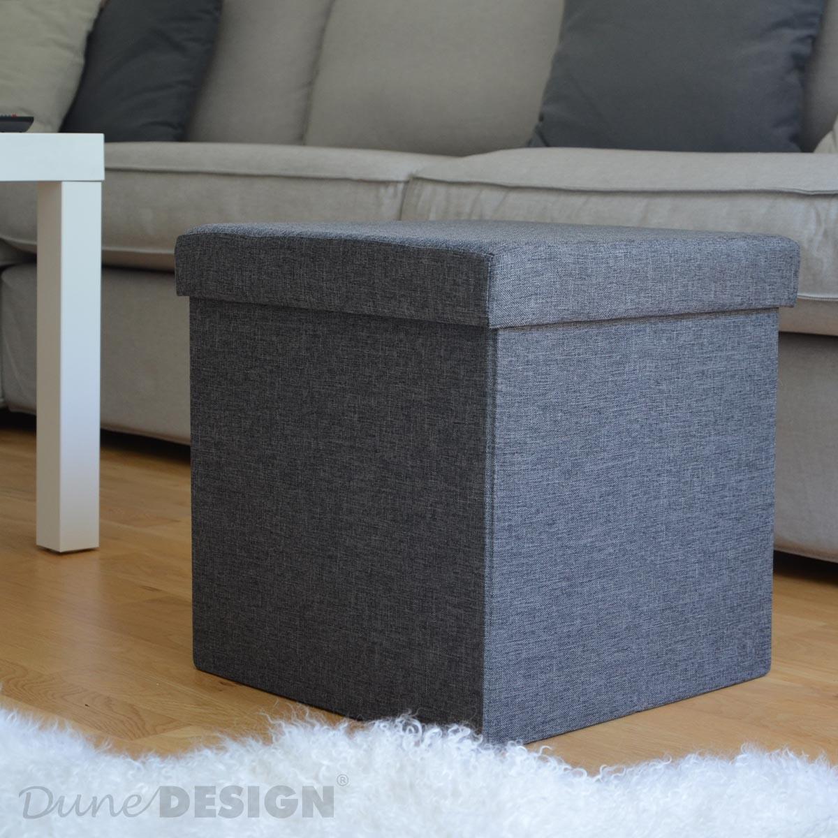 SITZWÜRFEL 38/38 cm, Faltbar 42 Liter Dunkelgrau - Grau, Kunststoff (38/38/38cm) - Dunedesign