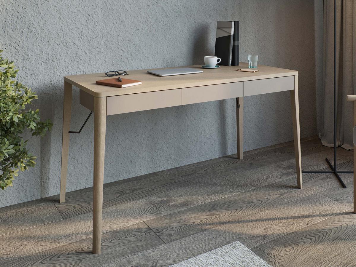 SCHREIBTISCH Match 3S MK01 - Eichefarben/Beige, Holz/Holzwerkstoff (139/71/77cm) - MIRJAN24