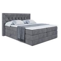 BOXSPRINGBETT NOEL KING - 140 x 200 - H3/H4 - Dunkelgrau - Dunkelgrau, Holzwerkstoff (140/200cm) - ALTDECOR