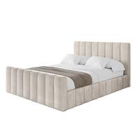 POLSTERBETT mit Bettkasten, Fußteil und Lattenrost, Boxbett ohne Matratze - FINO-Z 180x200 Beige - Beige, Holzwerkstoff/Textil (180/200cm) - ALTDECOR