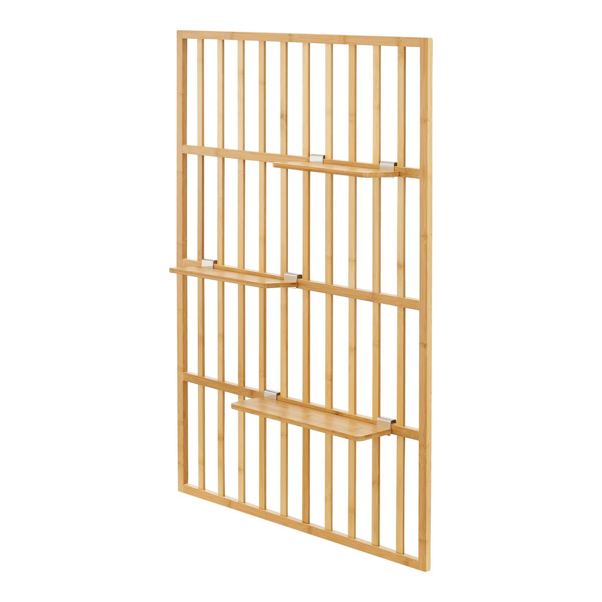 WANDREGAL Røst - Naturfarben, Naturmaterialen (80/120/13cm) - [en.casa]
