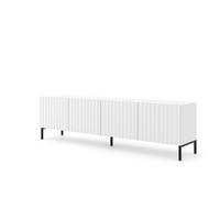 TV LOWBOARD Weiß, Schwarz 200/56/42 - Schwarz/Weiß, Holzwerkstoff (200/56/42cm) - RAUMHIRSCH FURNITURE