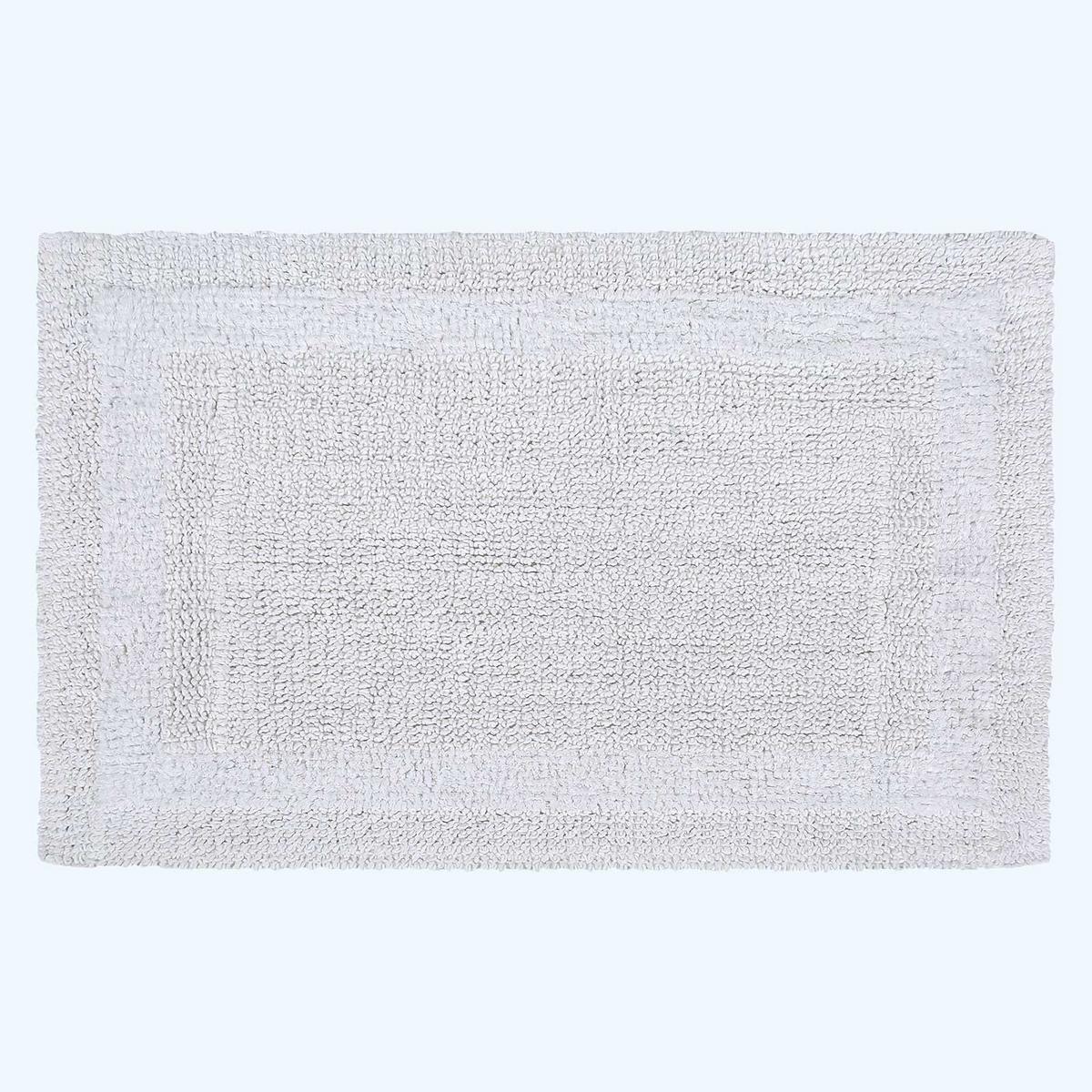 BADEMATTE 70/120 cm, 100% Baumwolle, wendbar - Weiß, Textil (70/120cm) - Homescapes