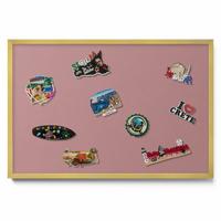MAGNETTAFEL 60x40 cm Goldener Rahmen Pastellrosa - Altrosa, Metall (60/50/0.4cm) - TULUP