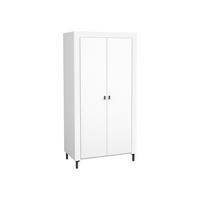 KLEIDERSCHRANK Mossa 2D MO01 - Schwarz/Weiß, Holzwerkstoff/Kunststoff (97/194/56cm) - MIRJAN24