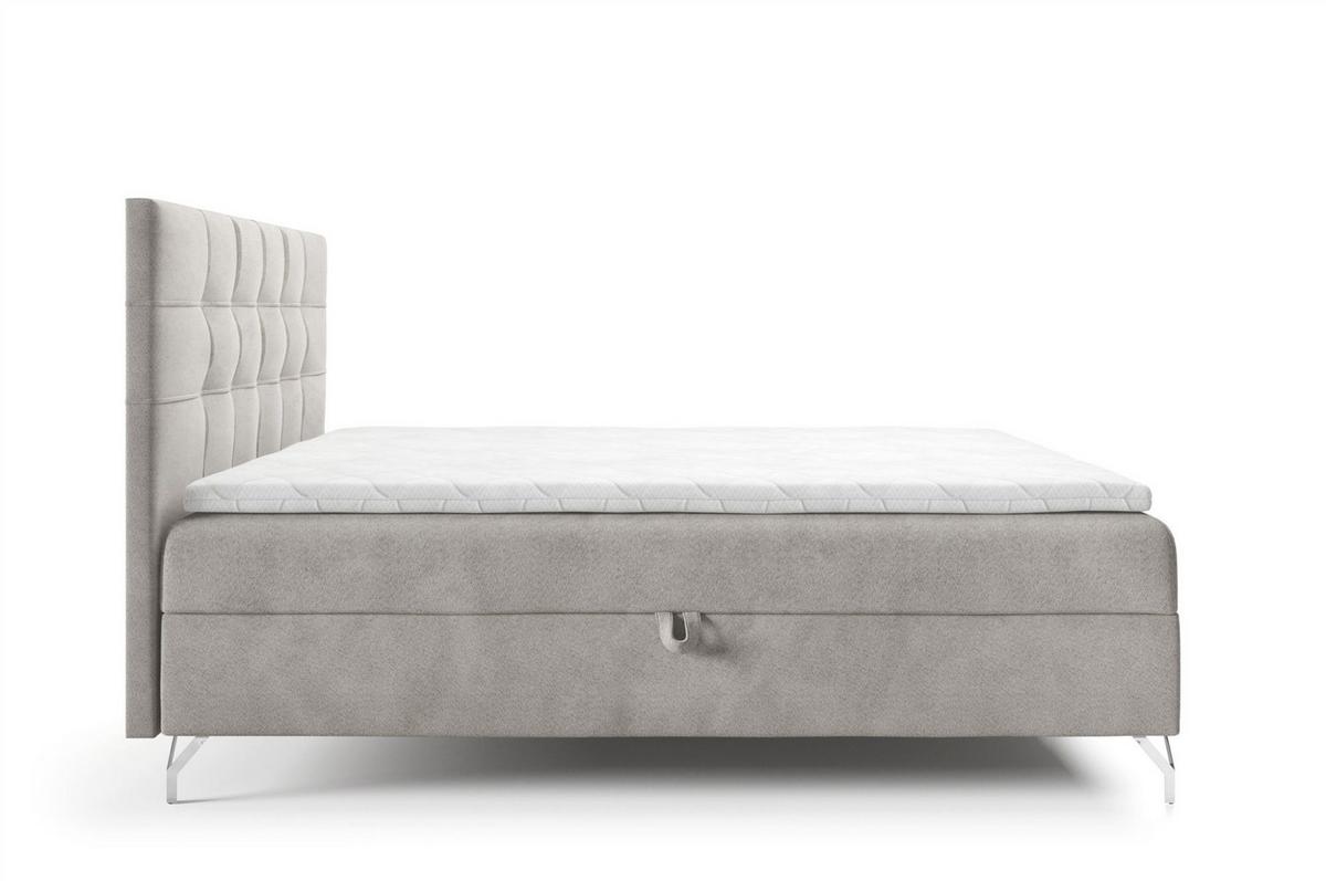 BOXBETT Candela - Grau, Holzwerkstoff/Textil (180/200cm) - Fun Möbel