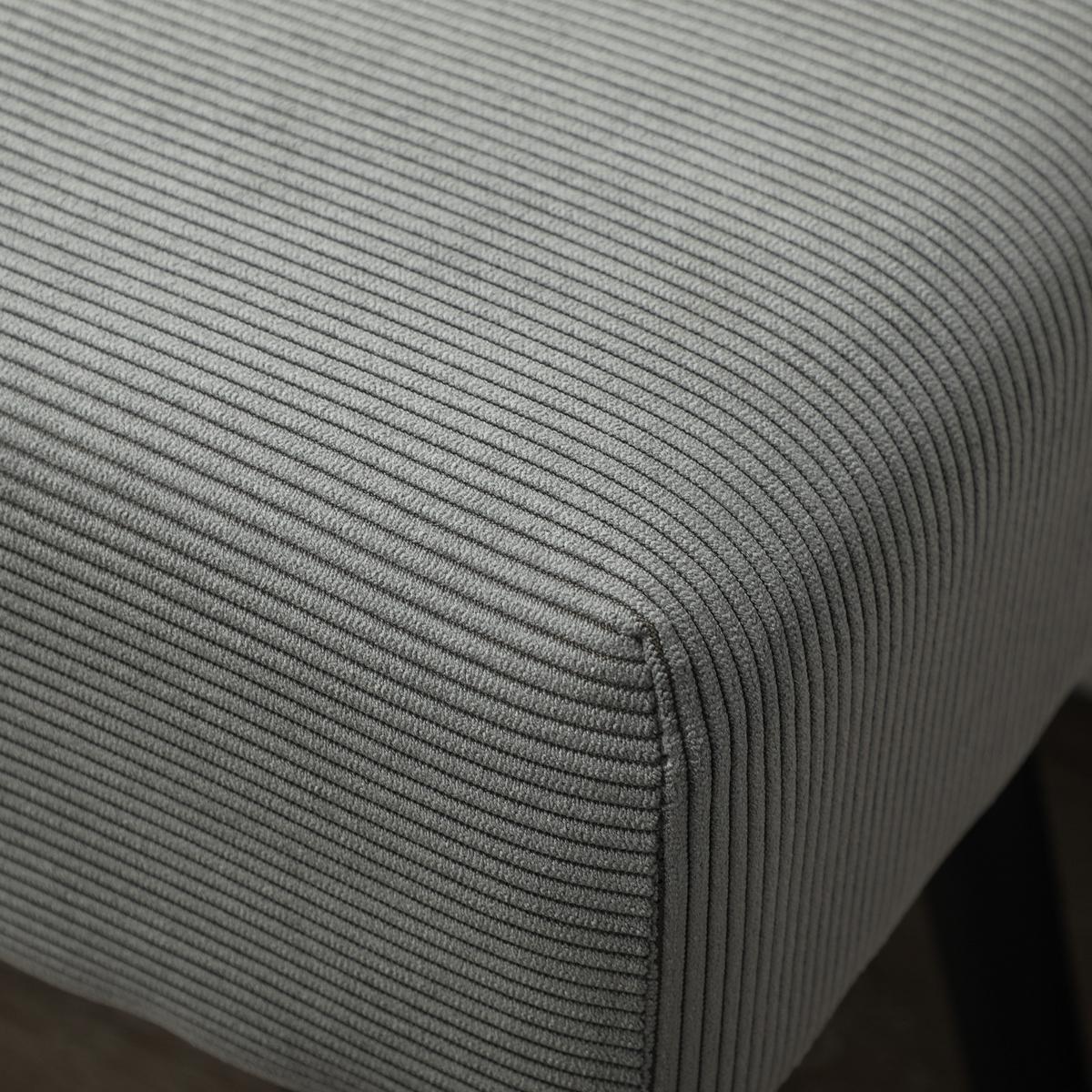 SITZBANK Polsterbank mit Cordbezug, Bettbank mit Metallbeine, Schuhbank Grau - Grau, Kunststoff (36/45/100cm) - HOMCOM
