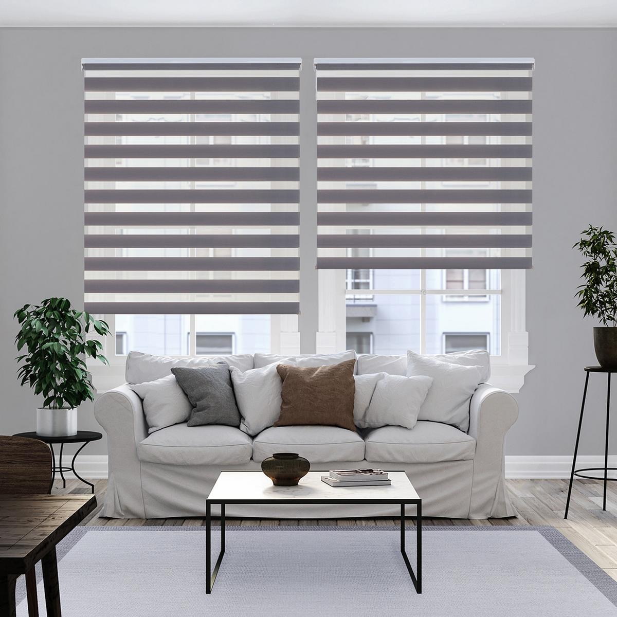 DOPPELROLLO Silber 100x180 cm EL - Silberfarben, Kunststoff (100/180cm) - STORESDECO