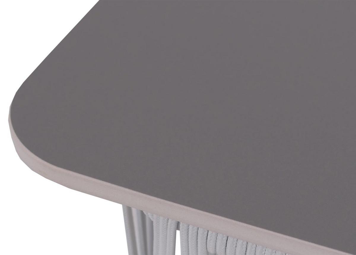 LOUNGETISCH eckig Hellgrau, Grau - Hellgrau/Grau, Metall (45/90/43cm) - MCW