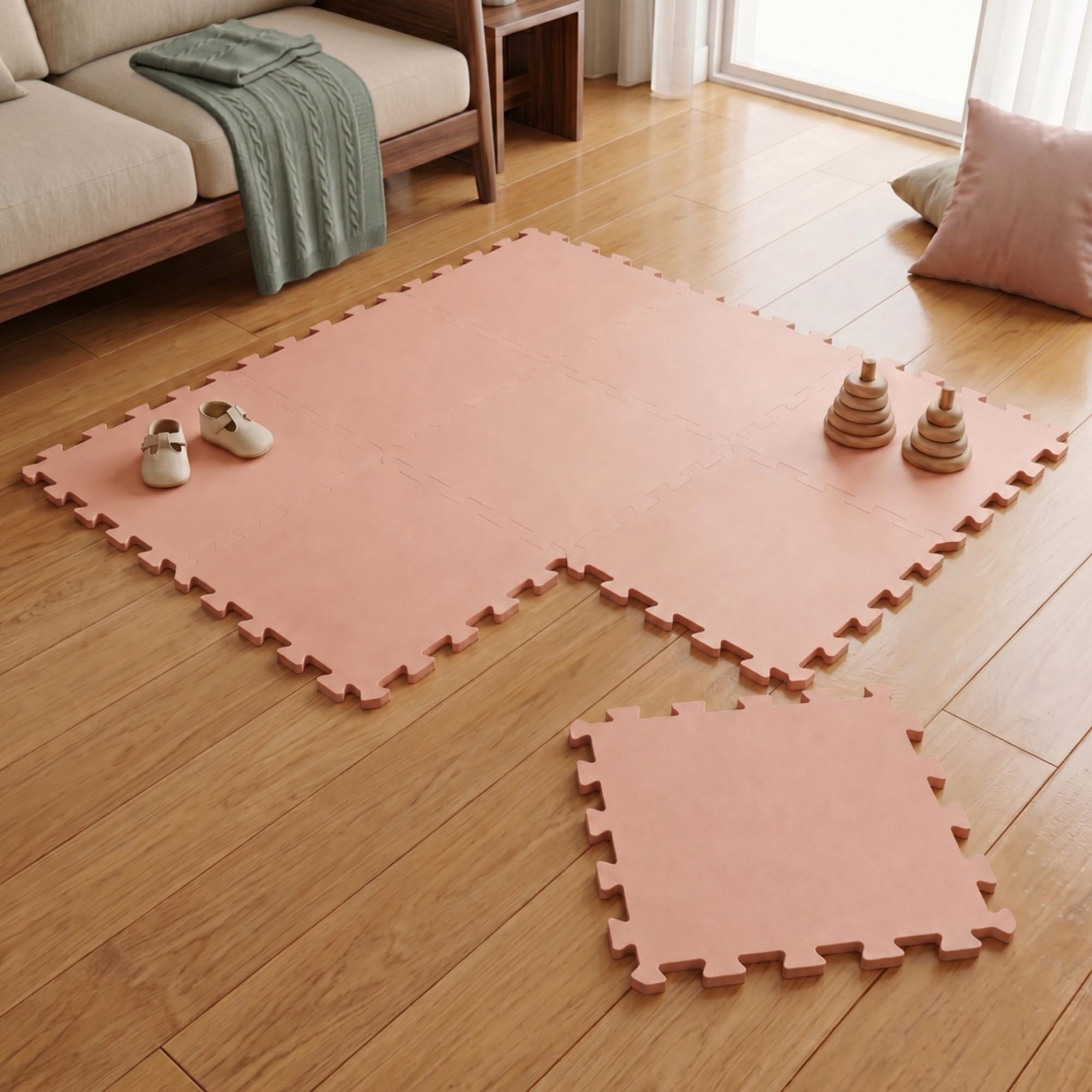 SPIELMATTE ab Null - 90 cm Baby Puzzlematte Rosa - Rosa, Kunststoff (30/30cm) - Littletom