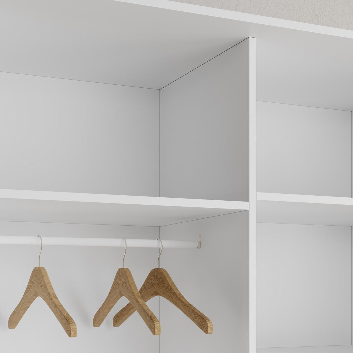 SCHWEBETÜRENSCHRANK VONTE 180/205/60 cm 3-türig mit Lamellen Eiche Lefkas - Eichefarben/Schwarz, Holzwerkstoff (180/205/60cm) - MASSENO