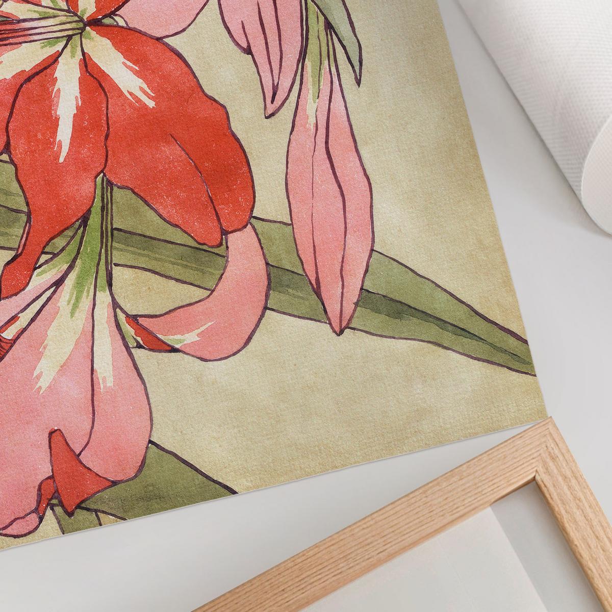 POSTER - 42x29 cm (A3) - Hannah Borger Overbeck - Amaryllis - Grün, Textil (42/29.7/0.1cm) - TULUP