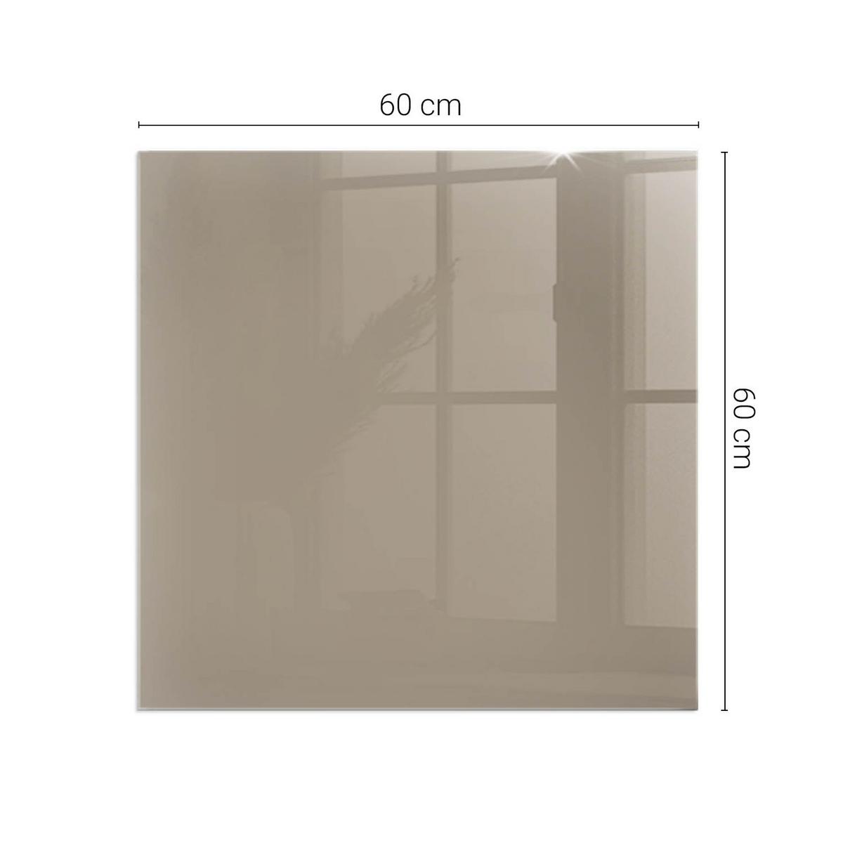 GLASPLATTE für Kamin 60x60 cm - Braun, Glas (60/60/0.4cm) - TULUP