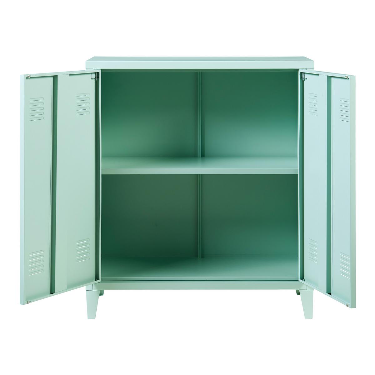 METALLSCHRANK Oripää - Pastellgrün, Metall (80/90/33cm) - [en.casa]