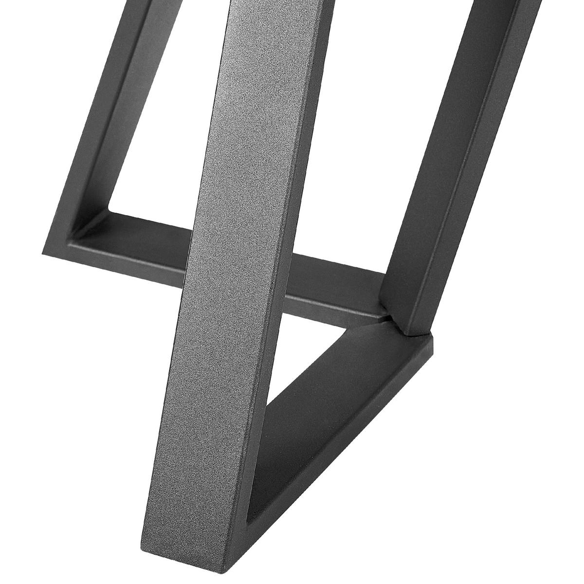 BANK Braun Upton - Schwarz/Braun, Holzwerkstoff (40/48/120cm) - Beliani