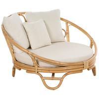 SONNENINSEL Rattan natürlich Auflagen beige ROSSANO - Beige/Naturfarben, Naturmaterialien (112/71/110cm)