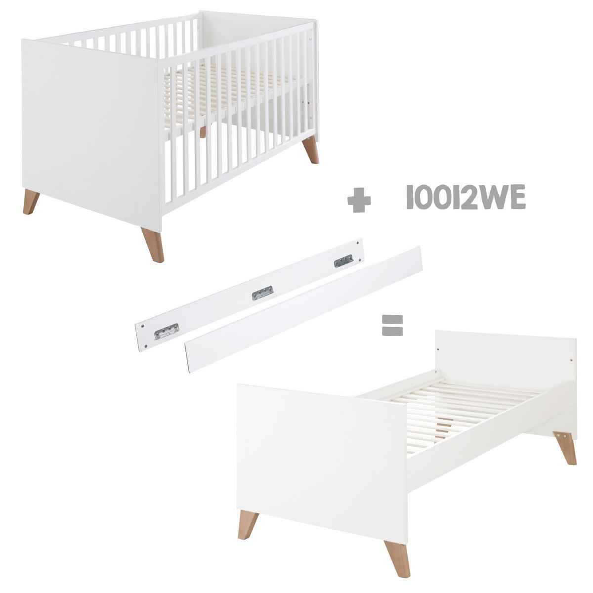 BABYBETT Ole 70 x 140 cm - Weiß, Holzwerkstoff (70/140cm) - Roba