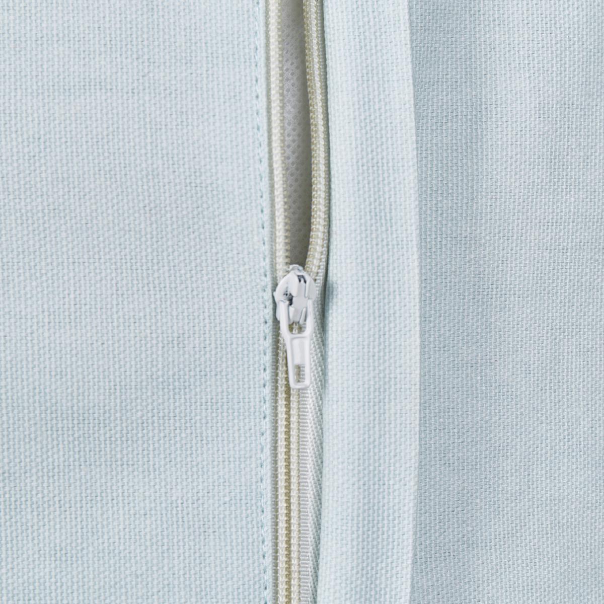 DEKOKISSEN 2er-Set Grau 30/50 cm Gazania - Weiß/Grau, Textil (30/50cm) - Beliani