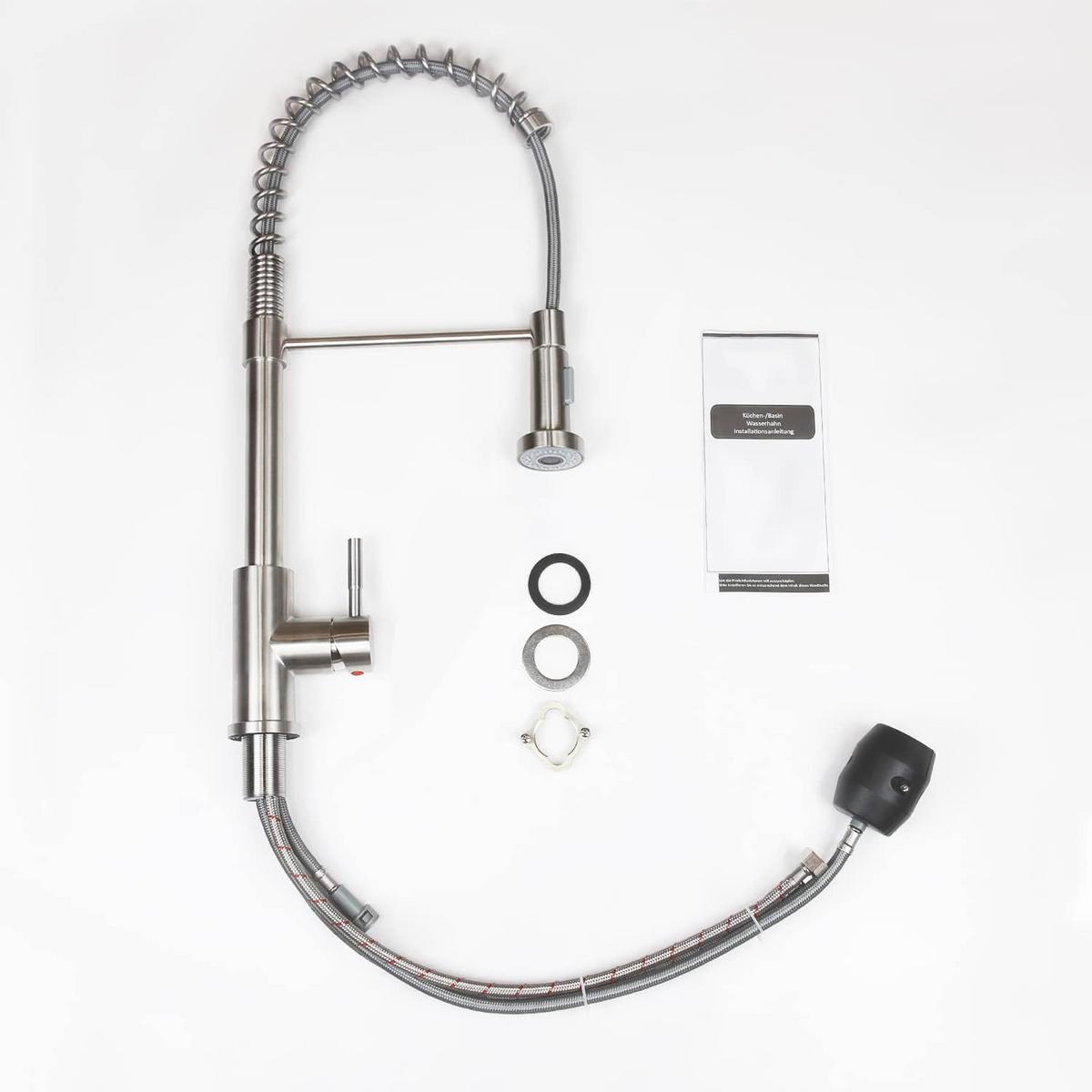 KÜCHENARMATUR Flurinj 24/5/5.5 cm - Silberfarben, Metall (5/55/24cm) - ZMH