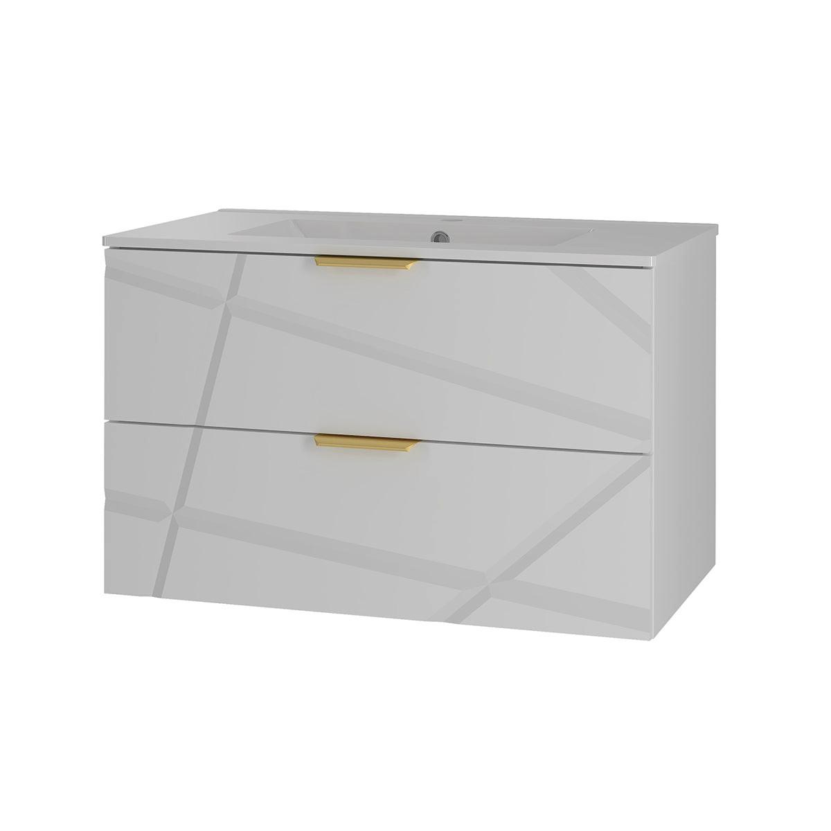 WASCHTISCH 80cm Aurora Weiß - Weiß, Holzwerkstoff (80/50/45.8cm) - Petits-meubles