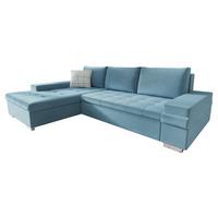 ECKSOFA Bangkok Mini - Blau/Silberfarben, Holz/Textil (274/182cm) - MIRJAN24