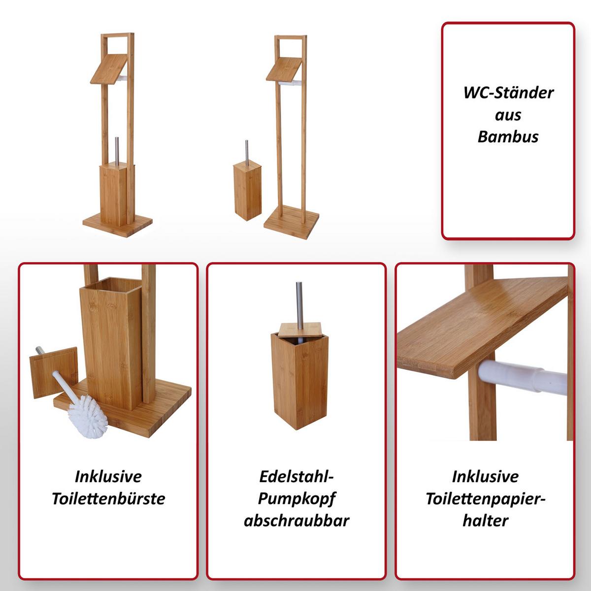 WC-PAPIERHALTER Braun - Braun, Holz (24/83/20cm) - MCW